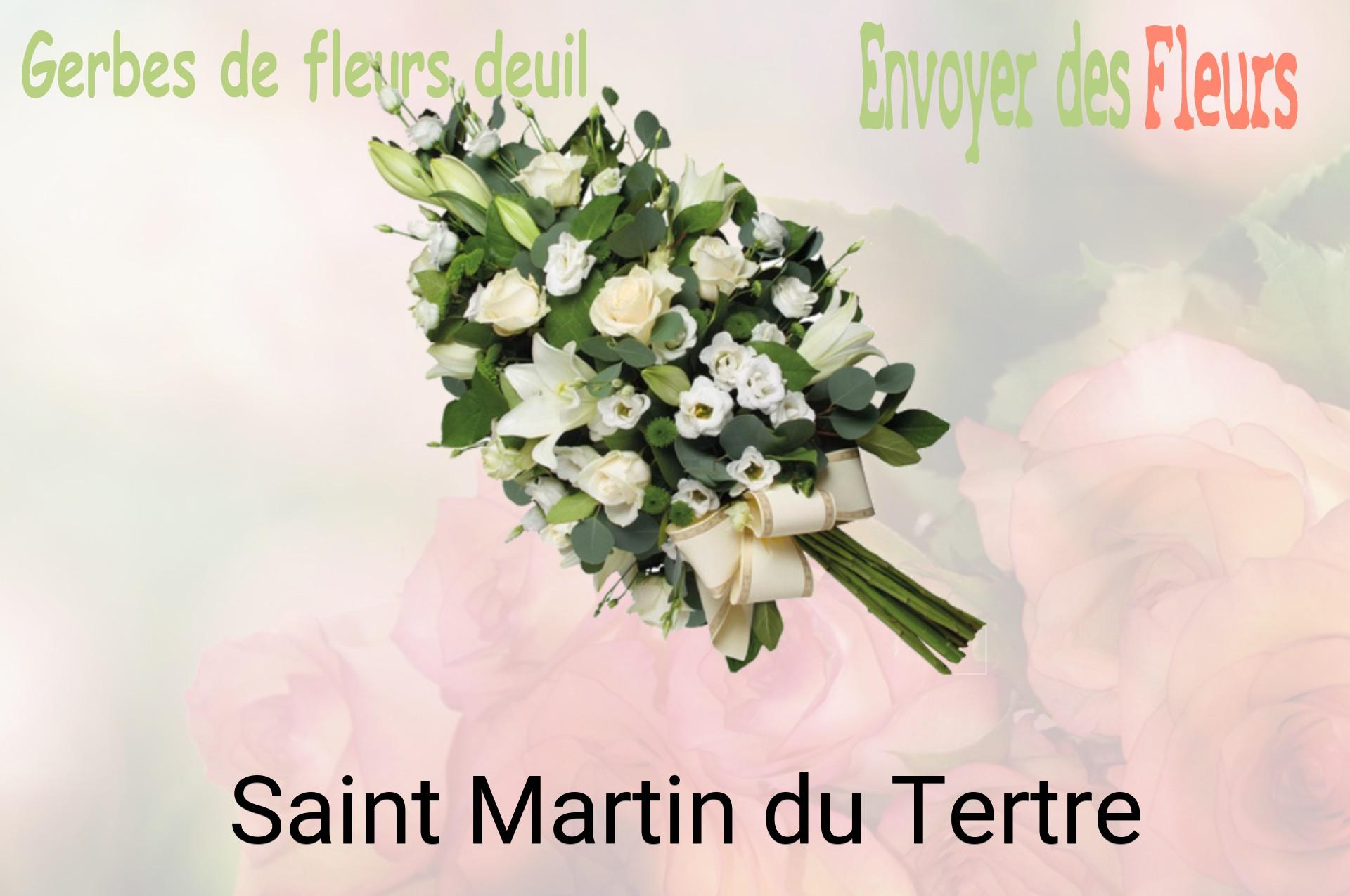 Gerbe de fleurs de deuil livrée à Saint-Martin-du-Tertre